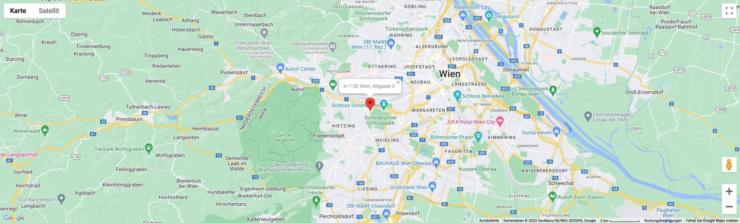 Firmenstandort von VB Schäfer auf einer Google Landkarte